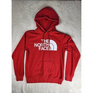 The North‎ Face Men's Small Hoodie Red Long Sleeve Half Dome Logo Pullover